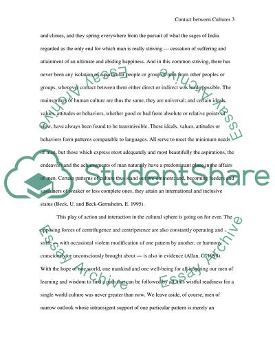 Contact Between Cultures