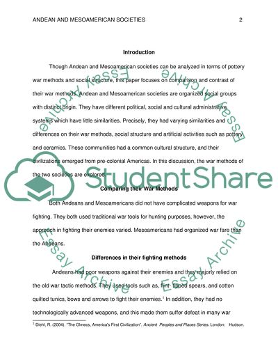 Andean and mesoamerican societies