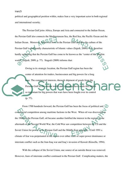 International Relations and how Iran has effected the Middle East