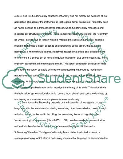 Communicative Rationality and the Life-World