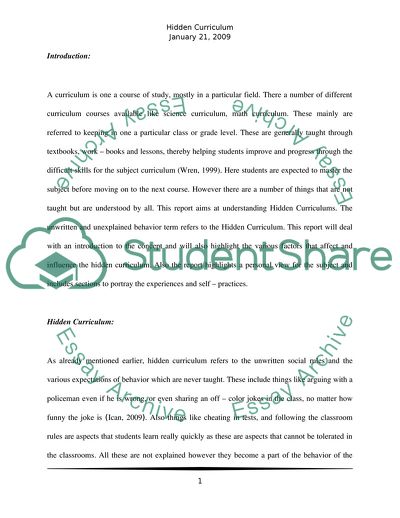 Hidden Curriculum