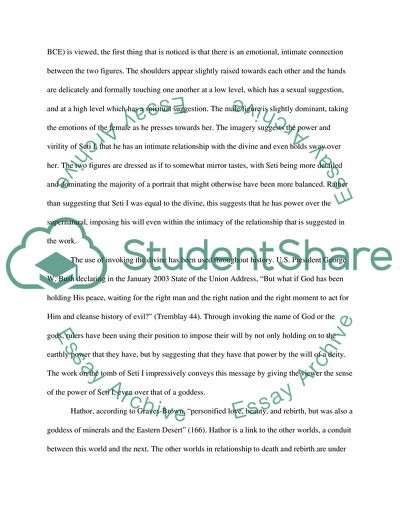 Goddess Hather and King Seti I: Linking the Political and the Divine