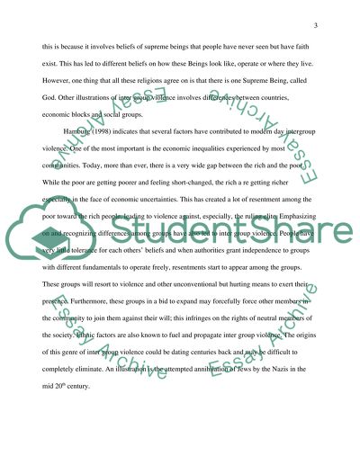 Intergroup Violence Sociology Report