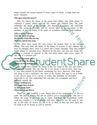 After a Winters Silence by May Sarton