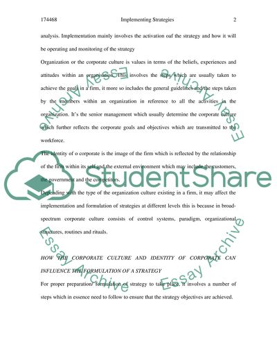 Implementing Strategies