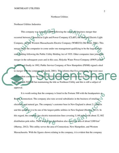 Analysis of Northeast Utilities Activity