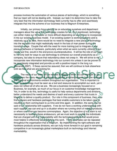 The Role of IT Management in Organizations