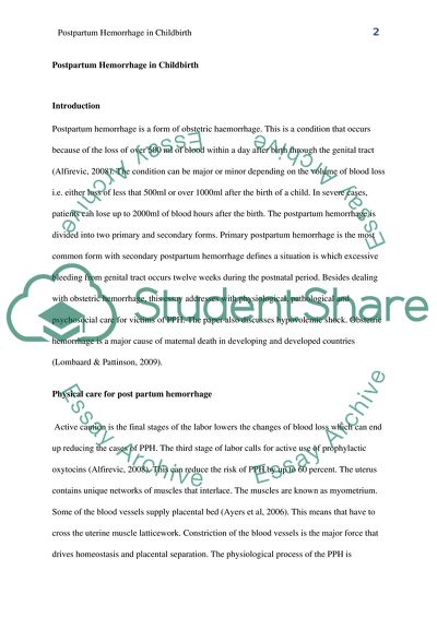 Primary Postpartum Hemorrhage