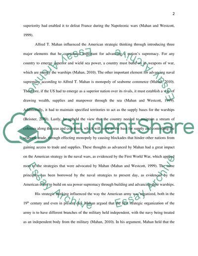 American History Since 1877: Describe Alfred T. Mahans Impact