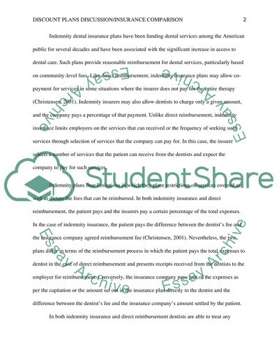 Direct Reimbursement and How It Is Marketed By Organized Dentistry