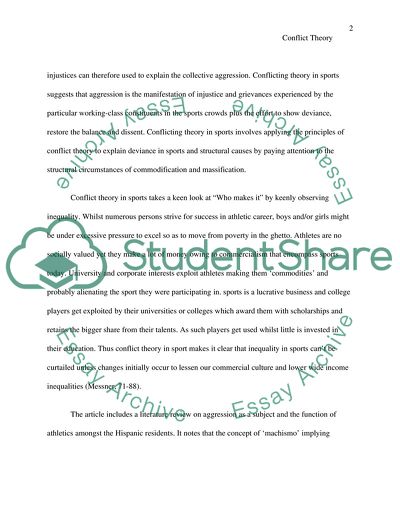 The Relationship between Athletics, Hispanics, and Aggression