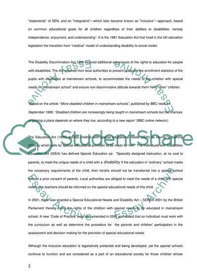 Inclusive Education in the UK and Tajikistan