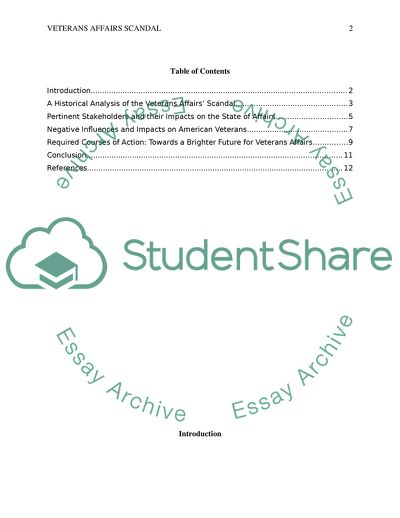 Veterans Affairs Scandal