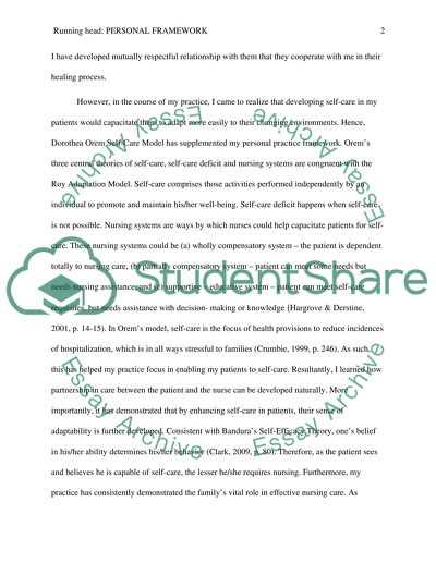 Personal Framework: Family Nursing Practice