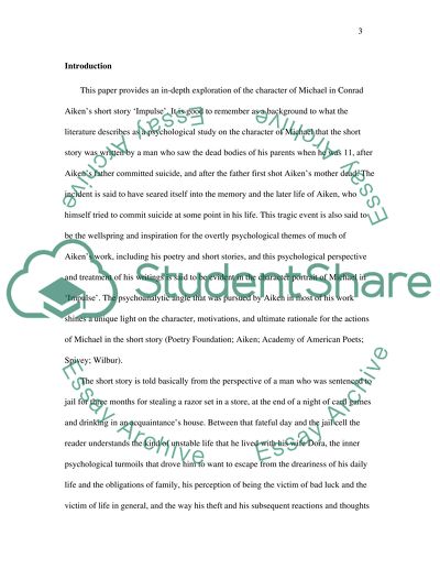 The Character of Michael in Impulse by Conrad Aiken