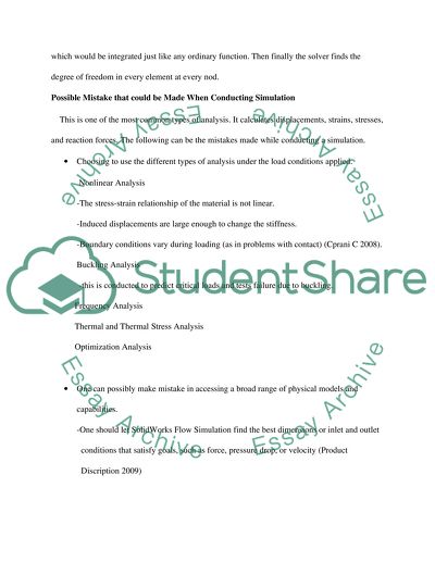 Solid Work Simulation