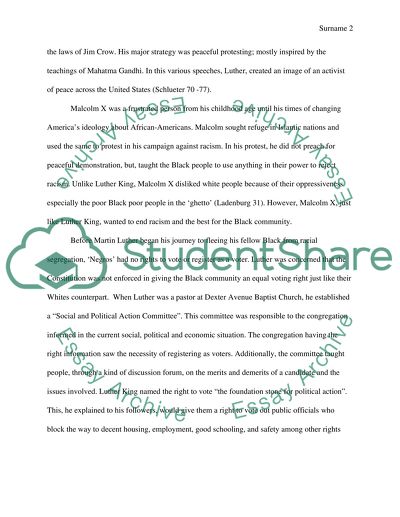 Compare and Contrast Dr. Martin Luther King and Malcolm X