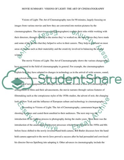 Visions of Light: The Art of Cinematography