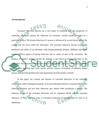 Marketing Consumer Behaviour Theories