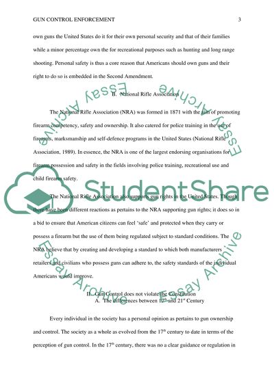 Gun control should be enforeced