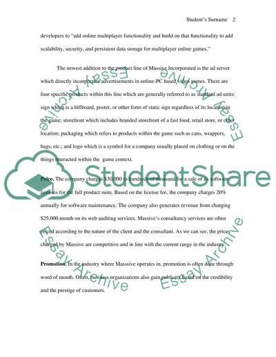 Marketing objectives and strategies of massive, incorporated