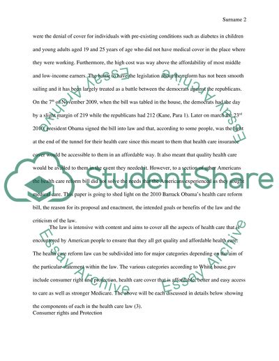 President Obamas Health care reform