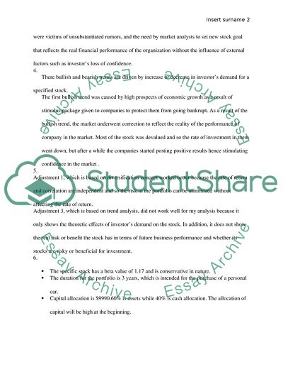 Final Report on Stocktrack Portfolio Adjustmnet