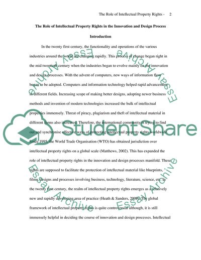 Property Rights in the Innovation and Design Processes Manifold