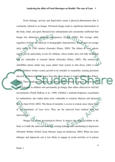 Food shortage essay