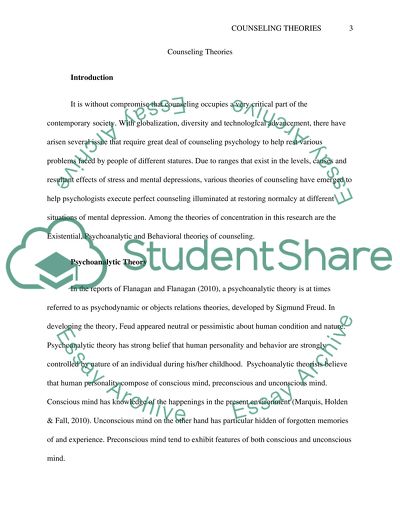 Counseling Theories Issues