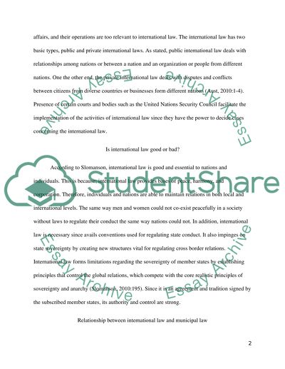 Is International Law Good or Bad