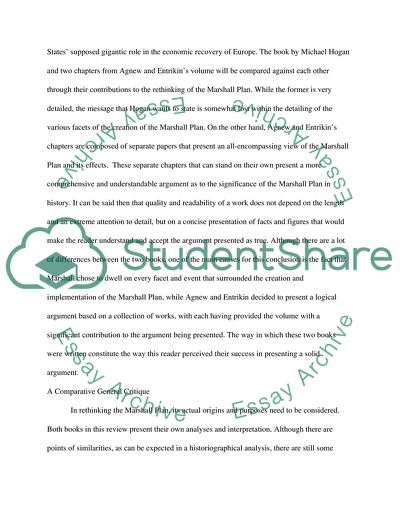 Theory of the New Deal Synthesis of the Marshall Plan