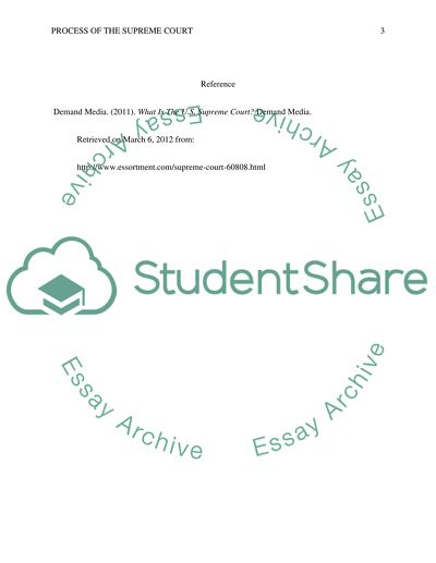 Process of the supreme court