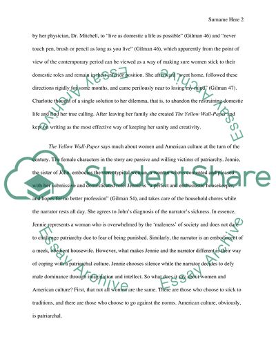 The Yellow Wallpaper as a Feminist Text