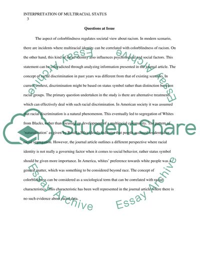 Interpretation of Multiracial Status