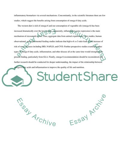 The Relationship between N6 Fatty Acids and Health Outcomes