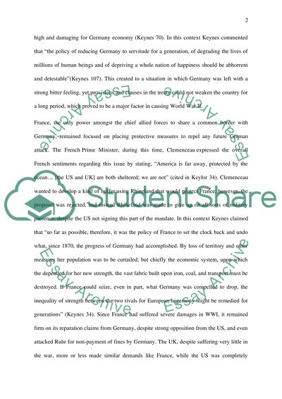 Political Analysis of the Peace Treaty of Versailles