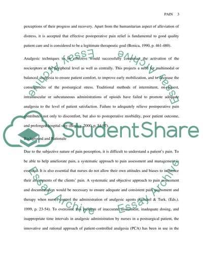 Patient-Controlled Analgesia vs Nurse-Controlled Analgesia in the Management of Postoperative Pain