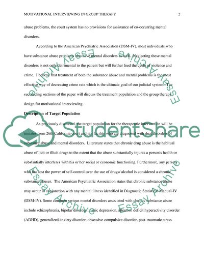 Motivational Interviewing for Group Therapy