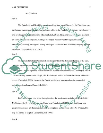 Answering Art Questions