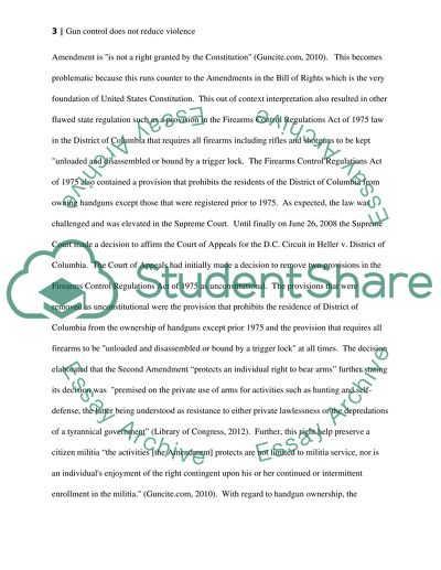 Gun control does not reduce violence