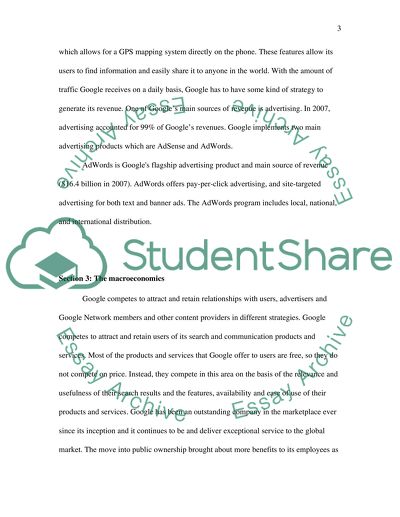 Top-down Approach to Stock Valuation for Google Stock