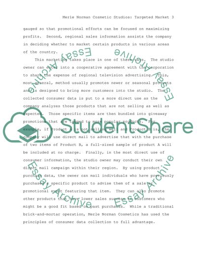 Market Segmentation and Target Markets: Merle Norman Cosmetic Studios