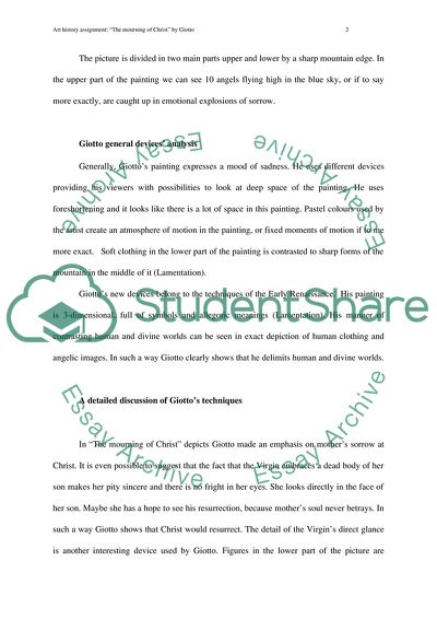 Art History the Mourning of Christ by Giotto