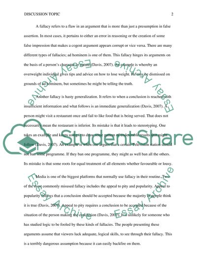 Use of Fallacy in Media