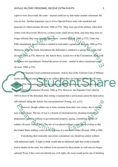 Should Military Personnel Receive Extra Rights GP week 2