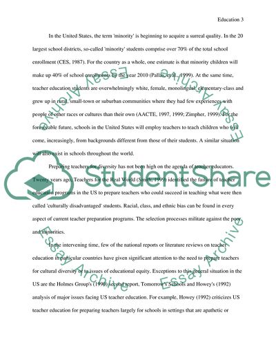 Diversity in Education