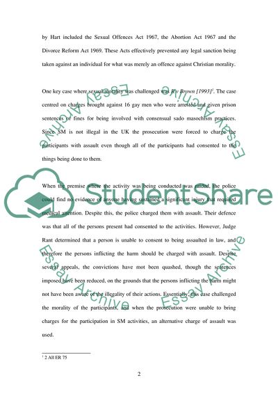 The Legal Enforcement of Morality