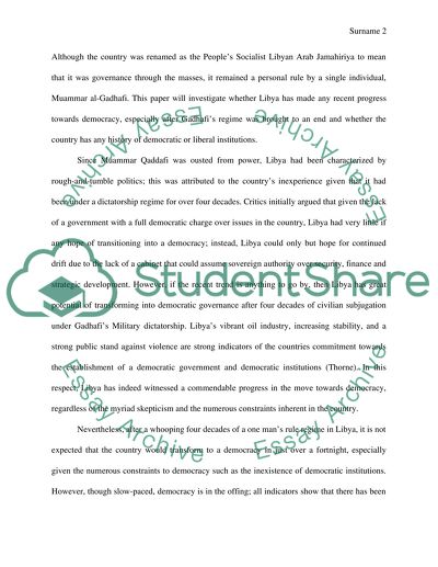 Libyas progress towards democracy