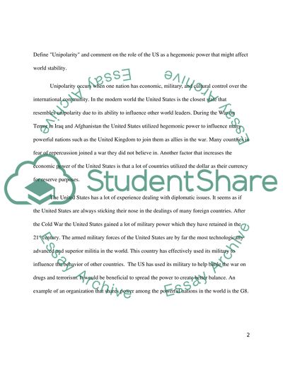 International relation discussion 2